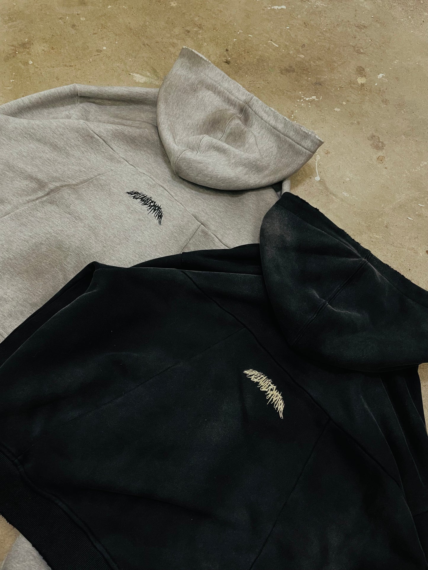 “MTN WRLDWIDE” Black Washed Zip-Up Hoodie