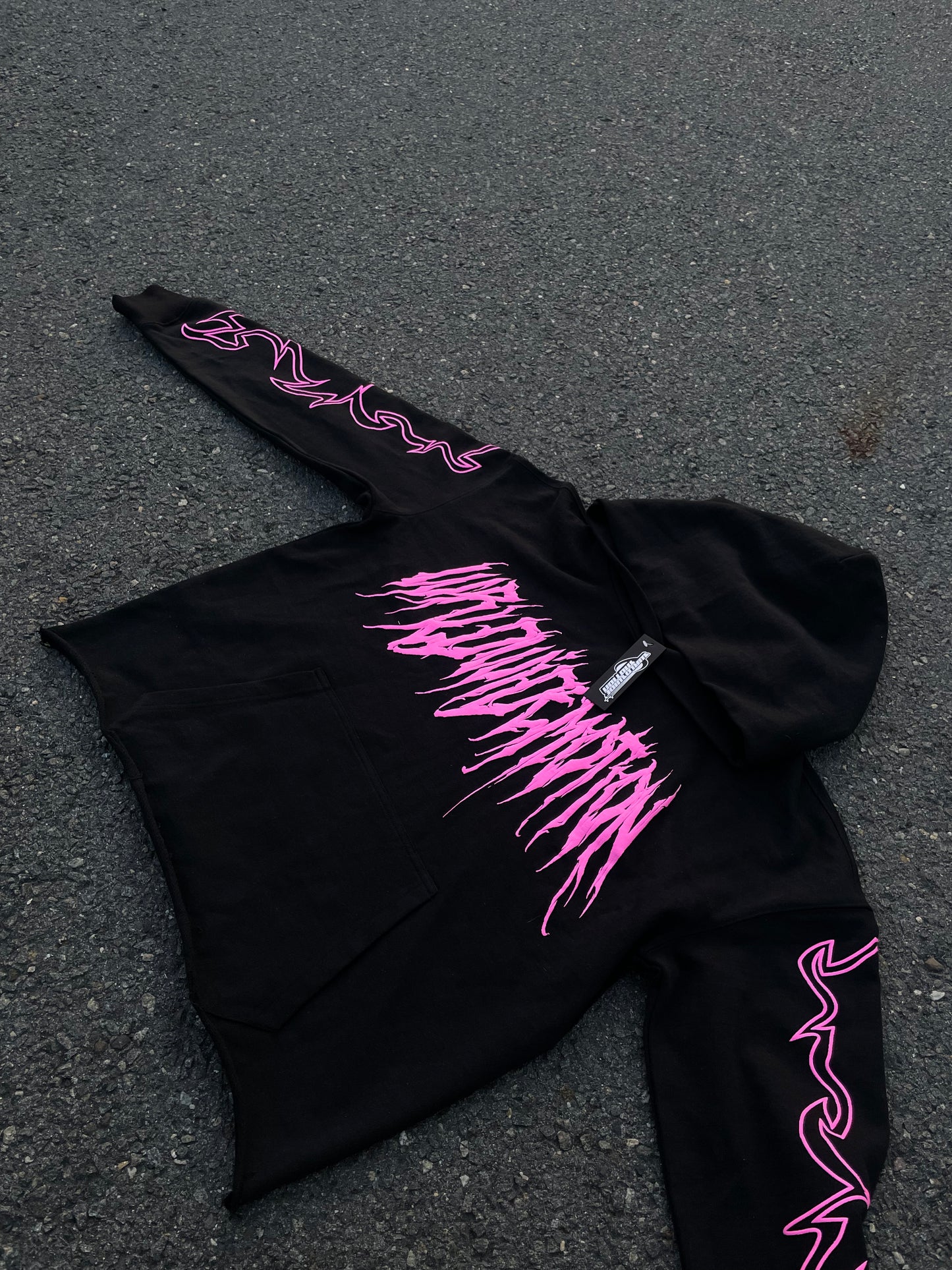 Hot Pink Cropped Hoodie